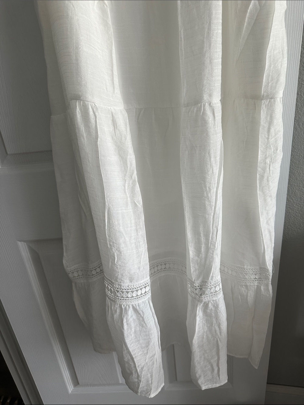 Indigo Rose Cream Tiered Maxi Dress - Picture 3 of 4